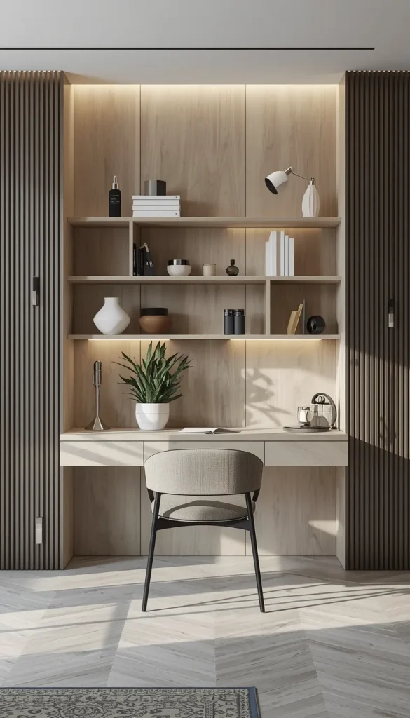 Floating Furniture Elements in bedroom image