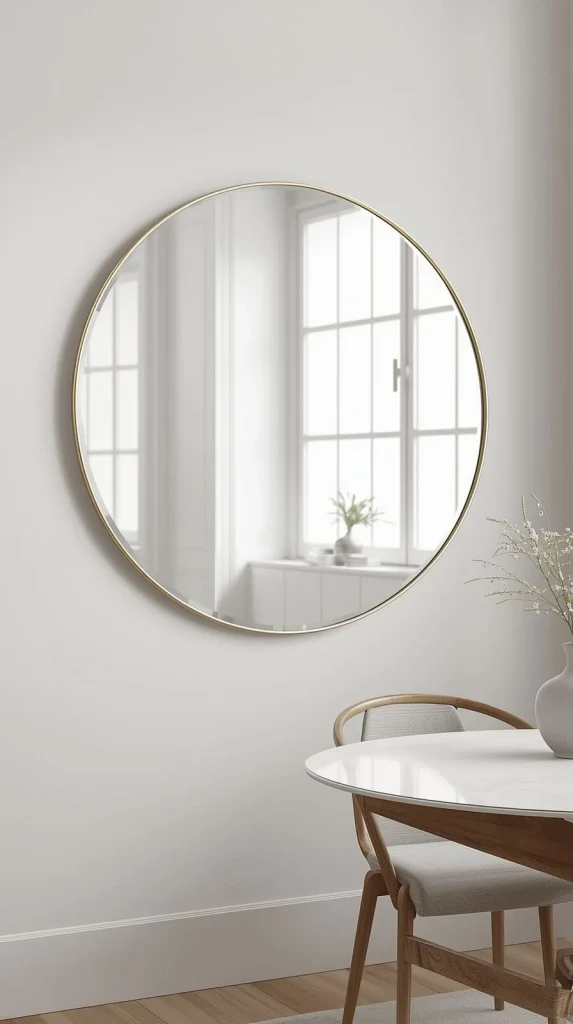 Large Mirror to Reflect Light in dining room image