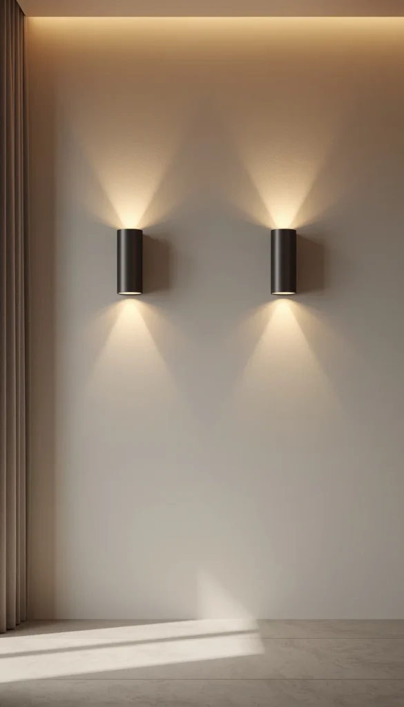minimal wall lighting negative space luxury interior design