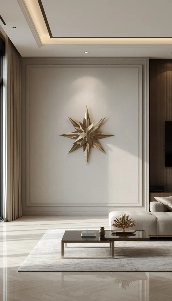 single sculptural wall decor negative space luxury design