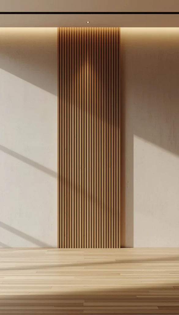 statement wall panel with surrounding negative space luxury wall decor