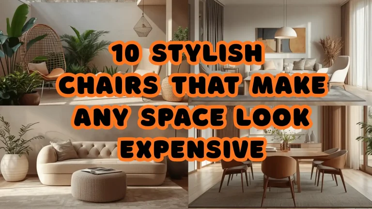 Luxury modern interior design collage featuring stylish chairs that make any space look expensive and elegant
