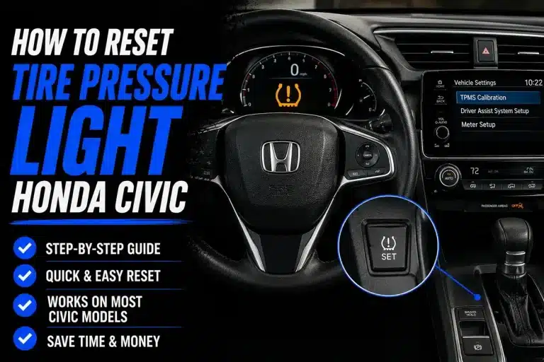 How to Reset Tire Pressure Light Honda Civic